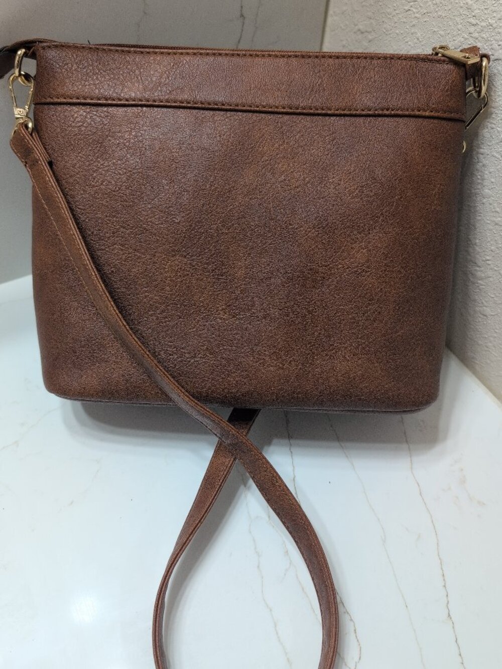 Brown Purse Bag Unbranded With Gold Hardware